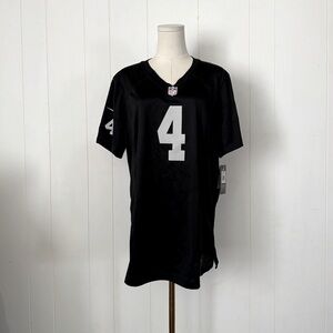 NFL x Nike Raiders Derek Carr #4 Black and Silver Women’s Jersey NWT XXL